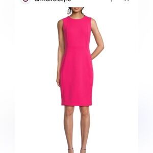 NWT Calvin Klein Vibrant Pink Midi Dress